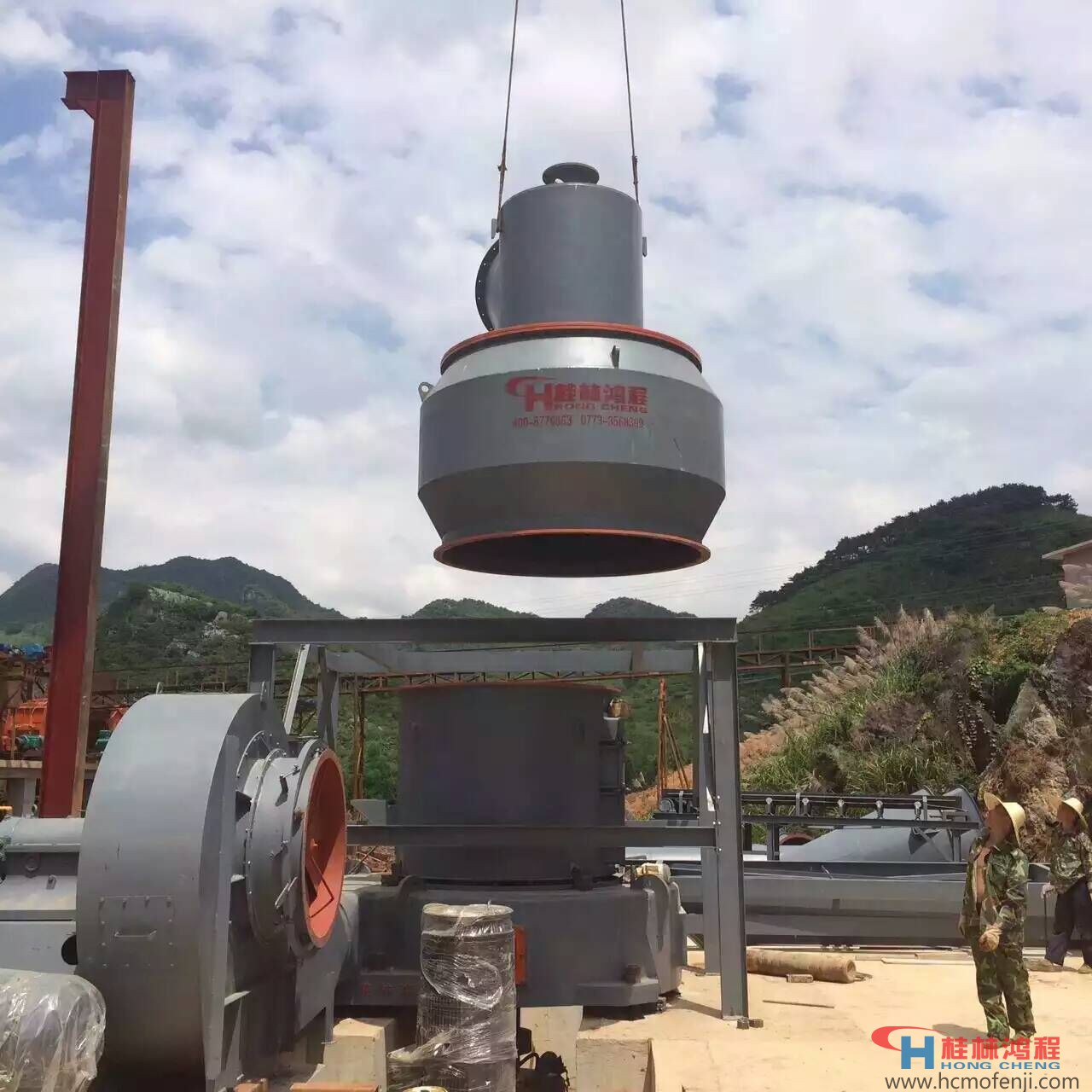 桂林鴻程，大型縱擺磨粉系統(tǒng)，HC1700，HCH980，賀州，碳酸鈣，磨粉機(jī)